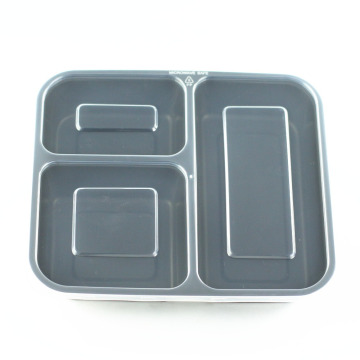 2017 HOT Bento Lunch Box Contenedores de plástico a prueba de filtraciones de comida con tapa hermética Kids Food storage 3compartment 36 oz